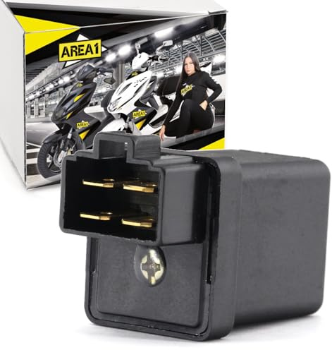 Area1 Starter/Anlasser-Relais Magnetschalter 12V für 50ccm 4T kompatibel mit Peugeot Django Kisbee V-Click, für Rex RS 400/450/460/500/600/700/750/900 Imola Huatian HT50QT Qingqi QM50QT AGM Motors GMX