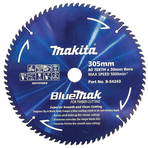 Makita Bluemak TCT Circular Saw Blade, 305 mm Blade Diameter x 30/25.4 Bore Diameter x 80 Teeth