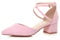 AJVANI Womens Ladies mid Block Heel Cross Strap Evening Mary Jane Court Shoes Size 5 38