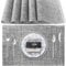 Tischsets Abwaschbar 6er Set, Platzset PVC Hitzebeständig Rutschfest, Platzdeckchen für küche Speisetisch Hotel, 45x30cm (Grau)