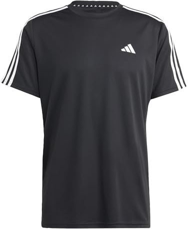 adidas Herren Train Essentials 3-Stripes Training Tee, Black/White, 3XL