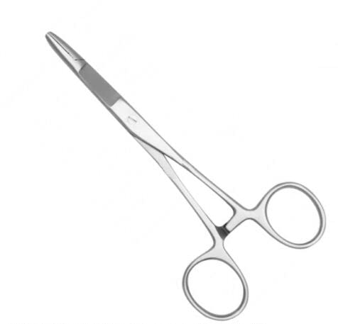 Pince de pêche en acier inoxydable pour retirer les hameçons - Pince de verrouillage à tige - Support de boucles d'oreilles - Ciseaux de pêche - Outils vétérinaires - 15 cm