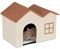 Relaxdays Katzenhöhle, faltbar, Versteck für Katzen & kleine Hunde, HBT: 44,5 x 62,5 x 40,5 cm, Indoor Hundehütte, beige