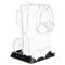GEEKRIA Ladestation Kompatibel mit Sony PlayStation VR2, PS5, Dual Gamepad Show Case Gaming Zubehör mit Host Cooling Fan (Schwarz)