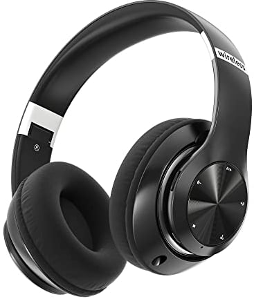 Cuffie Bluetooth Over Ear, 60 Ore Di Riproduzione, Cuffie Wireless 6 EQ Modalità Di Suono con Filo, Cuffie con Microfono Stereo HiFi, USB C, SD/TF, FM, Cuffie Bluetooth 5.0 per Sport Viaggio, Studio