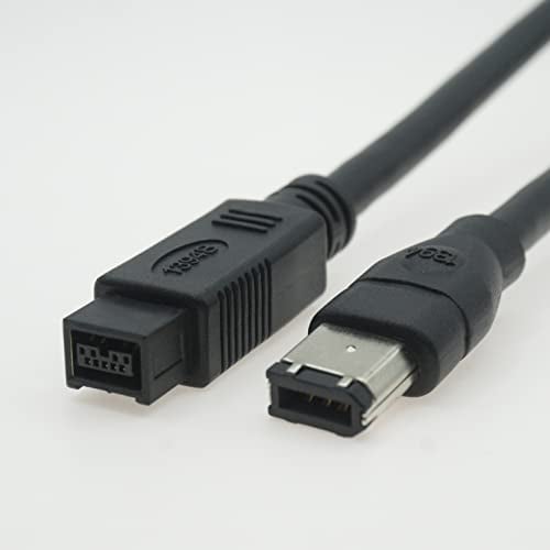 LBSC 6ft 9Pin to 6Pin Firewire Cable for Mac Pro, MacBook & Compatible Devices (Firewire 800 to 400)