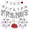 JUST Married Wedding Banner Balloons Mr & Mrs, Just Married Party Decoration, Romantic Balloon Decoration for Bridal Shower Anniversary