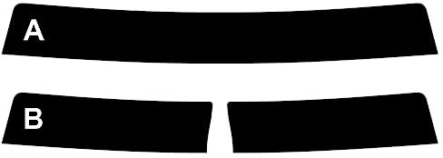 Sonnenblendstreifen für-Jeep Compass 5-Türen 2017-... - Passgenaue Tönungsfolie (05% Tiefschwarz, A)