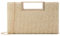 EVEOUT Pochette de Soirée en Paille Femmes Clutch Paille Tissée avec Chaîne été Sac à Main Paille pour Mariage Plage Vacances（Couleur Naturelle）