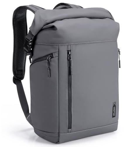 Kingsons Laptop-Rucksack, Geschäftsreisen, Diebstahlschutz, schlanker, langlebiger Laptop-Rucksack, GRAU, Large, Einfacher, moderner Rucksack