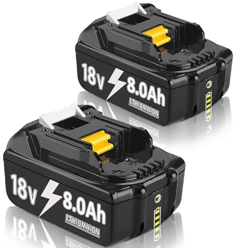 2 stück 18V 6.0Ah/6000mAh Ersatzakku für Makita BL1860B BL1850B BL1840 BL1830 BL1860B BL1815 BL1835 BL1860B BL1845 BL1850 BL1860 194205-3 LXT-400 with LED Werkzeugakku