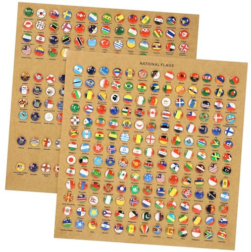 TOGEVAL Flag Push Pins Set 291 Pins for Office Bulletin Board Map Notice Board Easy to Use