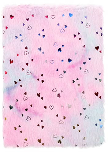 WOONEKY Plüsch Tagebuch Notizbuch Für Mädchen Flauschiges Cartoon Schreibheft Für Kinder Alltag Reise Geschenk