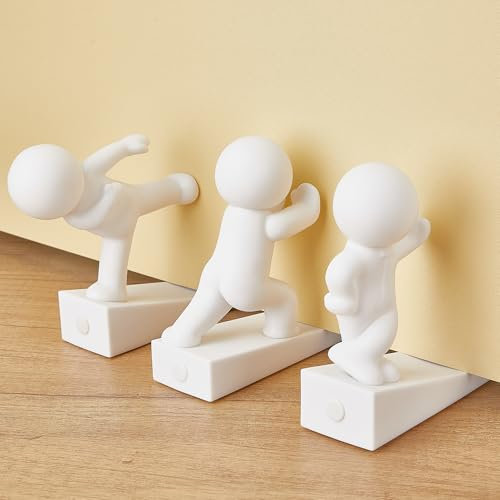 Omoojee Cute Door Stopper, 3 Pcs, Decorative Door Wedge for Home and Office Floor, Decoration Doorstop(Patented)