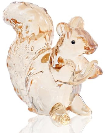 Kristall-Glas-Eichhörnchen-Figur, Gold, Eichhörnchen, Dekoration, Statue, niedliches Tier-Ornament, handgefertigte Skulptur für Heimdekoration