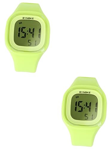 SOIMISS 2St betrachten für Frauen Sportuhren für Herren Digitaluhr Bunte nachtleuchtende Armbänder Uhr Frauen schauen zu Watches uhrenwender Appel watchs Armbanduhr elektrische Uhr Green