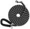 Longe pour Chien, 5M 10M 20M Solide Laisse Chien Poignée Rembourrée Confortable Laisse de Dressage, Laisse Longue de Petites à Grandes Taille (Noir, 5M*8MM)