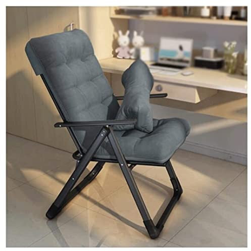 ASHSDI Sitzmöbel Für Büro Schlafsessel, Computerstuhl, Sitz- Und Liegestuhl, Faltbarer, Leichter Arbeitsstuhl Mit Lendenkissen Schreibtischstuhl
