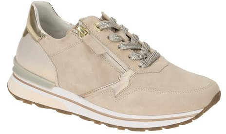 Gabor Damen Low-Top Sneaker, Frauen Halbschuhe,Freizeit,sportlich,straßenschuhe,Strassenschuhe,Sportschuhe,Desert/Puder(Gold),42 EU / 8 UK