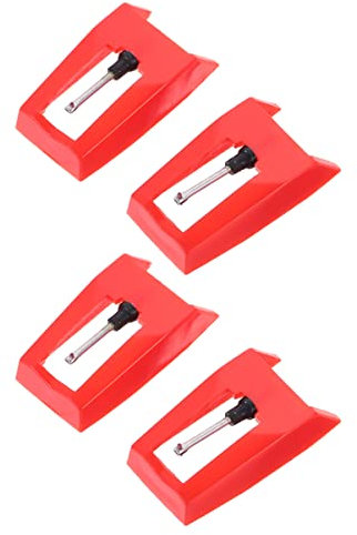 UPKOCH 4 Stück Plattenspieler Nadel Ersatz Grammophonnadel Mit Rubinkontakt Kompatibel Für Phonographen Präzise Tonabnehmer Langlebige Ersatznadeln Für Schallplatten