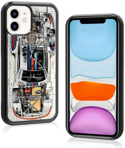 Axulimin Cool Vintage Race Car Phone Case for iPhone 11 Case for Men Teen Boys Kids Boys - 6.1Inch
