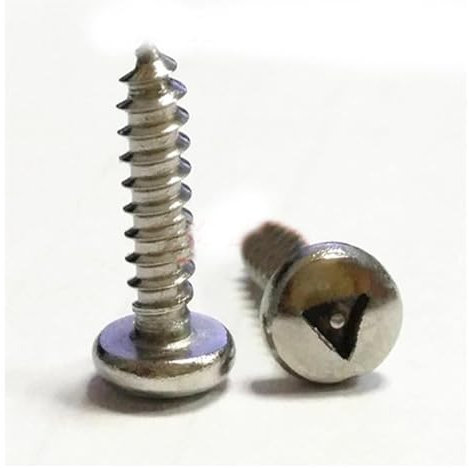 Voirrow 30 Stück M2.9 Edelstahl Flachkopf Säule Kern Dreieck Nut Scharfer Schwanz Diebstahlsicherung Selbstschneidende Schraube 8mm-19mm(M2.9x9.5mm (30pcs))