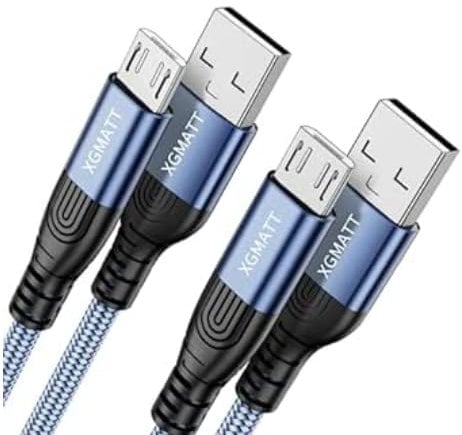 JMROY Micro USB Charger Cable [3-Pack 1M] | Fast Charging, Data Transfer Lead for Samsung S6/S7 Edge, Tab 4, Moto G5S Plus, Sony Xperia Z3/Z5, Kindle, PS4, Xbox, Huawei Honor 7X