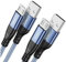 JMROY Micro USB Charger Cable [3-Pack 1M] | Fast Charging, Data Transfer Lead for Samsung S6/S7 Edge, Tab 4, Moto G5S Plus, Sony Xperia Z3/Z5, Kindle, PS4, Xbox, Huawei Honor 7X