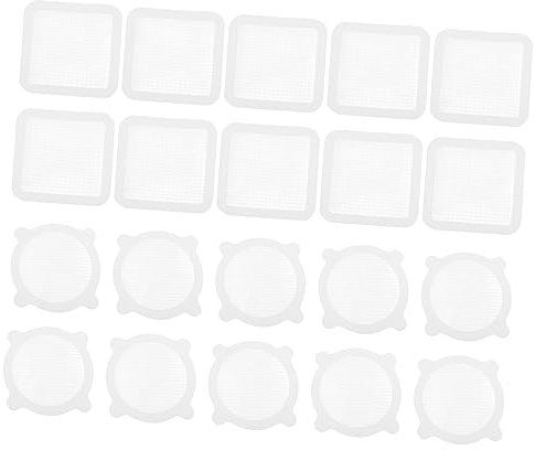 HOMSFOU Autocollants Pour Siphon De Sol Cuisine 20 Pièces Filtres Anti-blocage Jetables 100mm x 100mm Adaptés Pour Éviers Et Douches