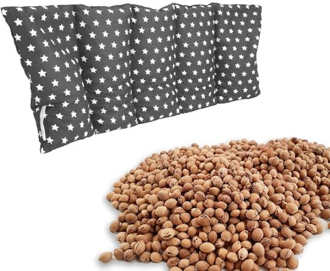 Grande cuscino con noccioli di ciliegia, cuscino riscaldante per microonde (cuscino riscaldante), cuscino lungo per rilassarsi, con noccioli di ciliegia