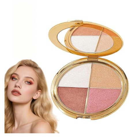 4-in-1 Highlighter-Make-up für Rouge, Highlighter-Palette für Augen und Wangen, Wangen und Lidschatten