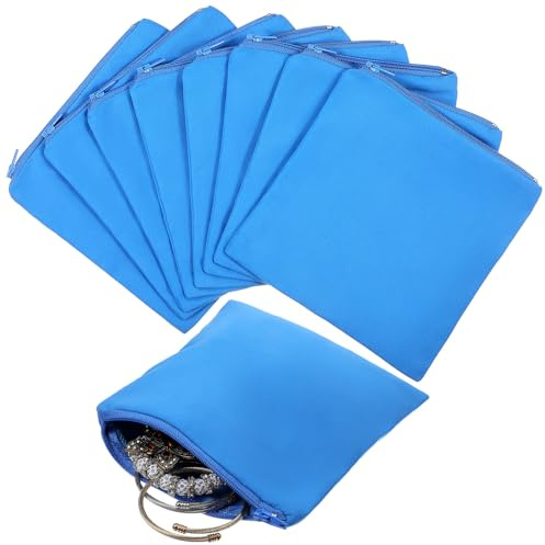 8 PCS Silver Storage Bags Anti Tarnish, 5.9 X 5.9 Inch Zippered Silver Jewelry Storage Bags for Necklace Bracelet Earrings