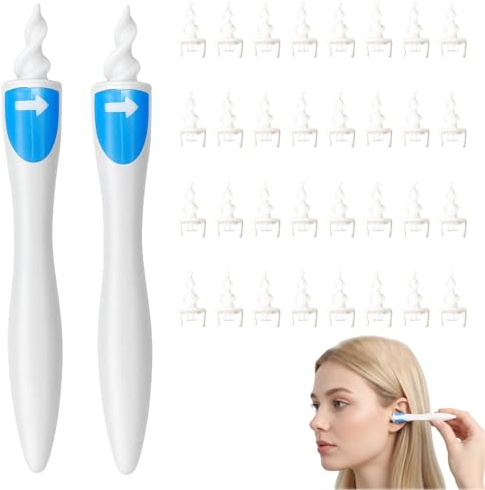 Ohrenschmalz Sauger, 360 Grad Spirale Ohrenschmalz Entferner Set, Ohrenreiniger Entferner, Ohrreiniger Mit Sanfter Silikon-Spitze, Ear Cleaner Für Ohren Reinigung