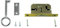 SN-TEC Einsteckschloss/Möbelschloss/Schrankschloss mit Zuhaltung, Dornmaß: 20mm, (Gesamttiefe 38mm), rechts/links/oben verwendbar incl. Schließblech incl. Montagematerial