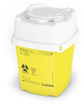Medibox 2,4 Liter I Abfallbehältnis für die Entsorgung spitzer und scharfer Gegenstände im medizinischen Umfeld