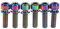 Boulons De Tige De Vélo, Vis en Alliage De Titane M5 X 18mm avec Rondelles pour Tige De Vélo pour VTT (6pcs)(Arc en Ciel)
