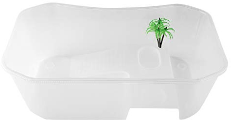 Offener Fisch-Behälter, Klein-transparente Plastik Aquatic Tiere Ruhen Terrasse mit Sonnenschein Basking Plattform Aquarium Schildkröte Ideal für Turtle Reptil
