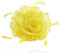 Fascinator Hut 20er 50er Jahre Organza Blume Derby Party Kopfbedeckung für Frauen und Mädchen - Gelb - Medium