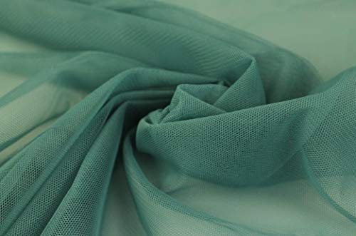 Tüll/Soft Mash - Meterware - für Bekleidung & Deko - Breite 150 cm - Soft und hochwertig (Altgrün)
