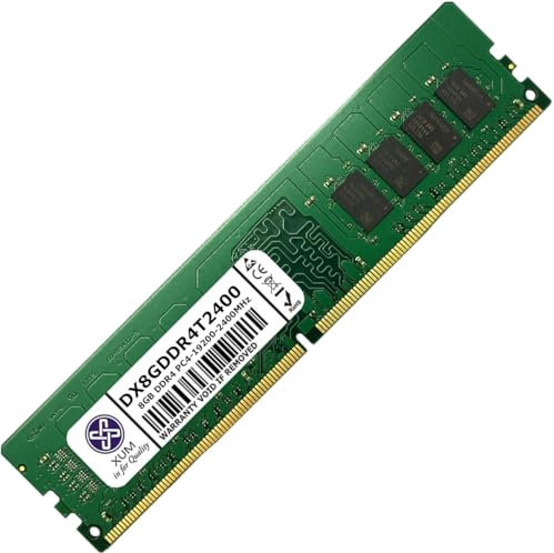 XUM Arbeitsspeicher (8 GB (1 x 8 GB) DDR4 2400 MHz PC4-19200 Non-ECC ungepuffert 1,2 V CL17 288 Pin DIMM Desktop Computer PC RAM