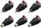 Greluma 6 STK RCA zu Lautsprecher Kabel Adapter Subwoofer Lautsprecher Phono RCA Stecker/Buchse zu AV 2 Schraubklemme Video Audio Feder Presse Typ Balun für CCTV