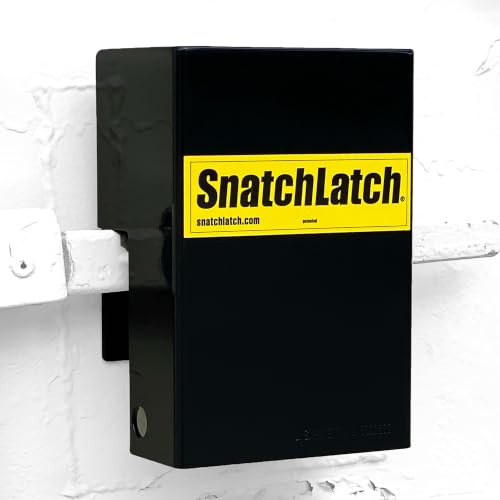 SnatchLatch Shipping Container Lock Box – Heavy-Duty Steel Anti Theft Guard for Cam Bar Latches – Powder-Coated Conex Shipping Container Accessories for Padlock Protection with Fast 3-Step Install