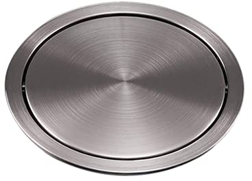 JHZDX Cubo De Basura Redondo Empotrado En La Encimera Cubo De Basura Empotrado En La Encimera Banco De Cocina Acero Inoxidable,8.07 x 6.3 x 0.02 Inch