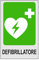 CARTELLO SEGNALETICO - DEFIBRILLATORE - Con Adesivo in Vinile e Pannello in Forex (Adesivo)