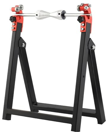 Ausla Motorrad-Rad-Auswuchtmaschine, Schwarz, Stahl, Verschleißfeste Statische Radauswuchtvorrichtung für Garage