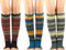 Durio Stulpen Damen Lange Winter Beinwärmer Gestrickt Verdicken Beinstulpen Böhmen Schwarz Blau u. Graugrün