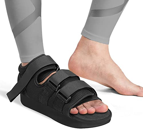 Tairibousy Post Op Recovery Shoe Adjustable Medical Walking Shoe Forefoot Off-Loading Healing Shoe for Post Surgery or Operation Support, Broken Foot, Bunions Broken Big Toe Surgery Flat (S