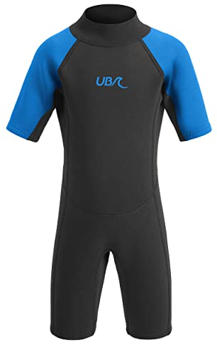 Urban Beach Combinaison de plongée Courte Sharptooth pour Enfant Jeunesse Unisexe, Bleu, 11-12 Ans