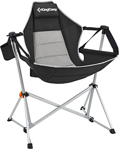 KingCamp Campingstuhl Orchid Schaukel Stuhl Camping Sessel Verstellbar Alu 120kg black