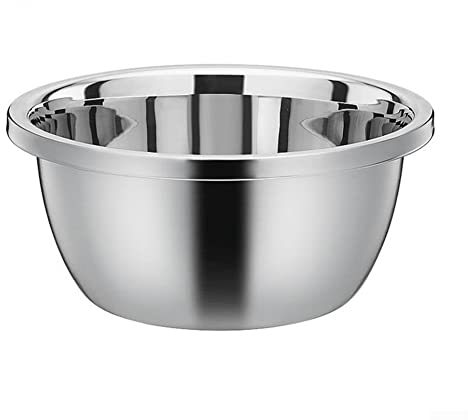 Emiif 24CM Stainless Steel Mixing Bowls Whisking Salad Basin for Cooking Baking Storage